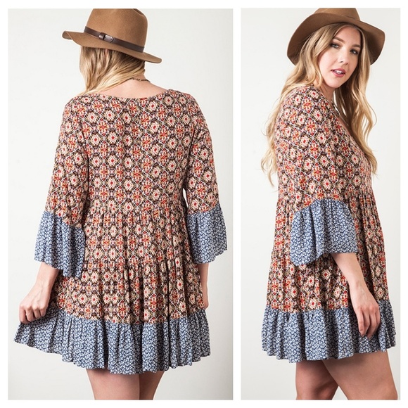 🦋MAKE AN OFFER!🦋 Print Swing Dress - Picture 2 of 2